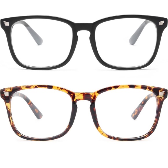 New!Blue Light Blocking Anti Eyestrain & UV Glare Glasses (Matte Black+Tortoise) - Picture 1 of 5
